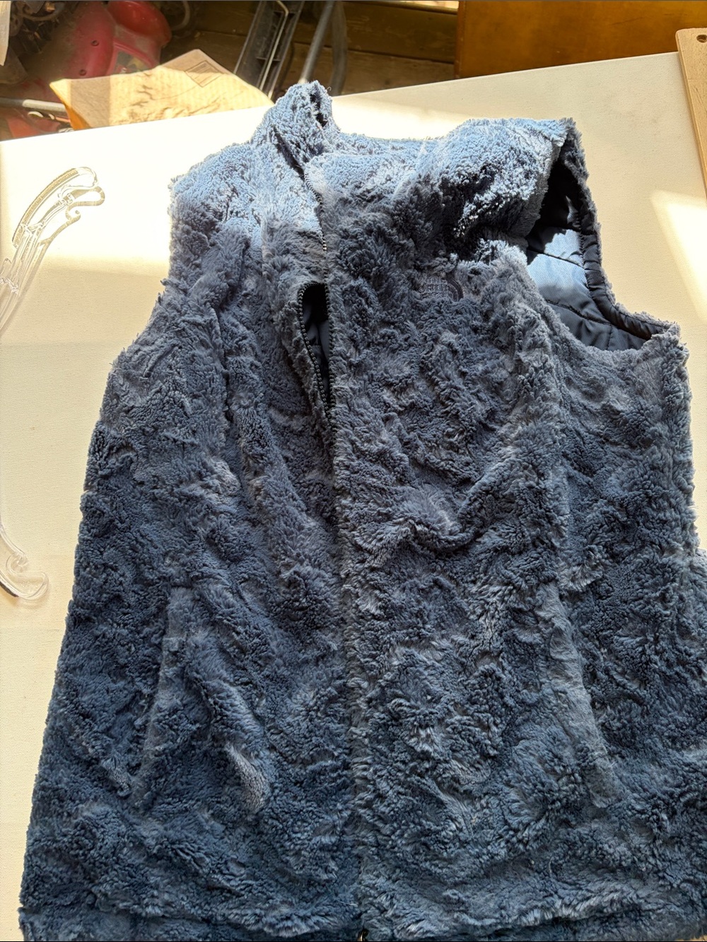 The North Face Women’s Reversible Puffer Vest Blue - Picture 7 of 12